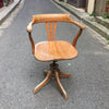 Fauteuil de bureau en bois pivotant