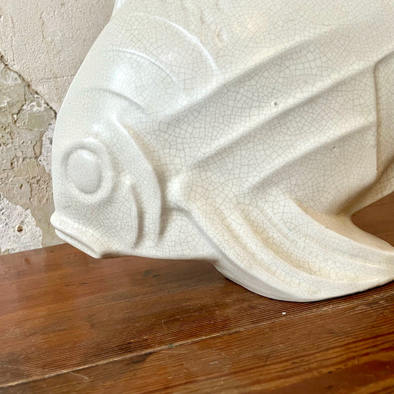 Poisson Art Déco en céramique craquelée LE JAN