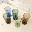 Ensemble de 5 verres multicolores en cristal