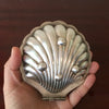 Beurrier métal argenté coquille Saint-Jacques