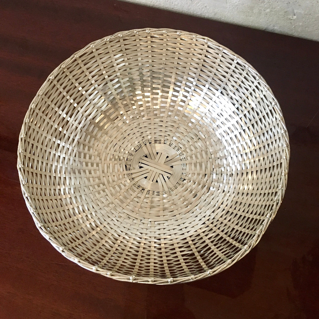 Corbeille à fruits en métal argenté tressé Christofle