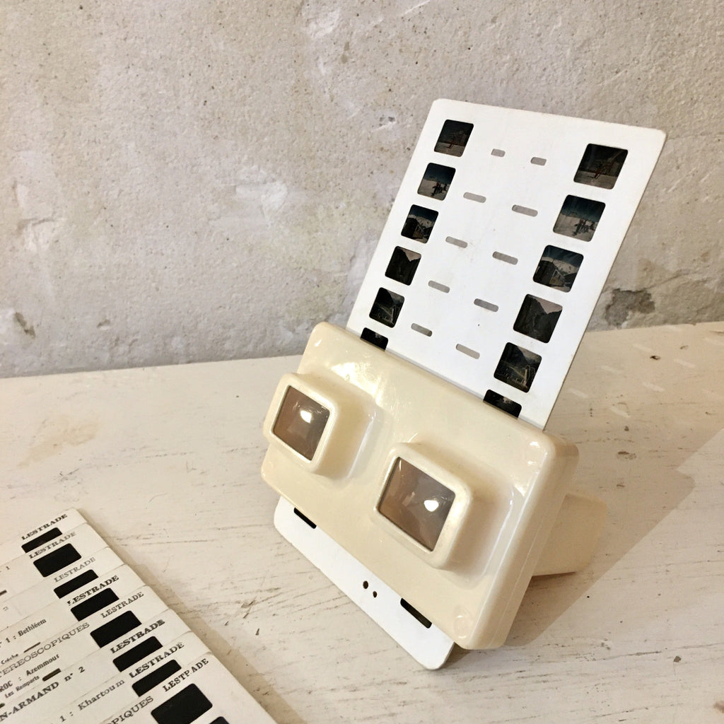 Stéréoscope Lestrade Simplex et 9 planches de diapositives