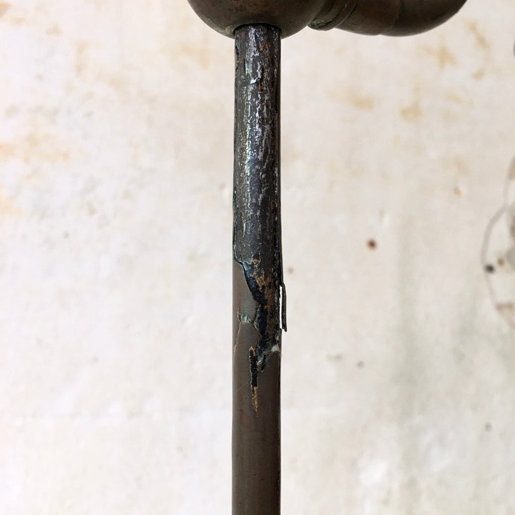 Lampe de bureau col de cygne abat-jour pâte de verre