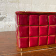 Boîte Art Déco en céramique d'Art rouge bordeaux