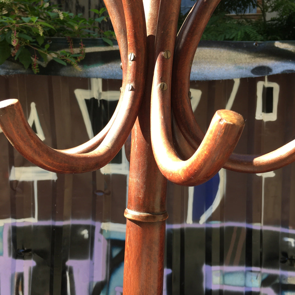 Porte-manteau en bois courbé