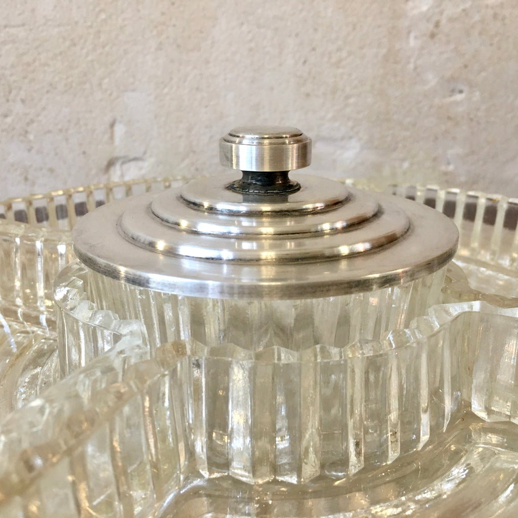 Serviteur à apéritif en métal argenté