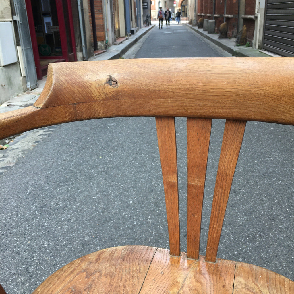Fauteuil de bureau en bois pivotant