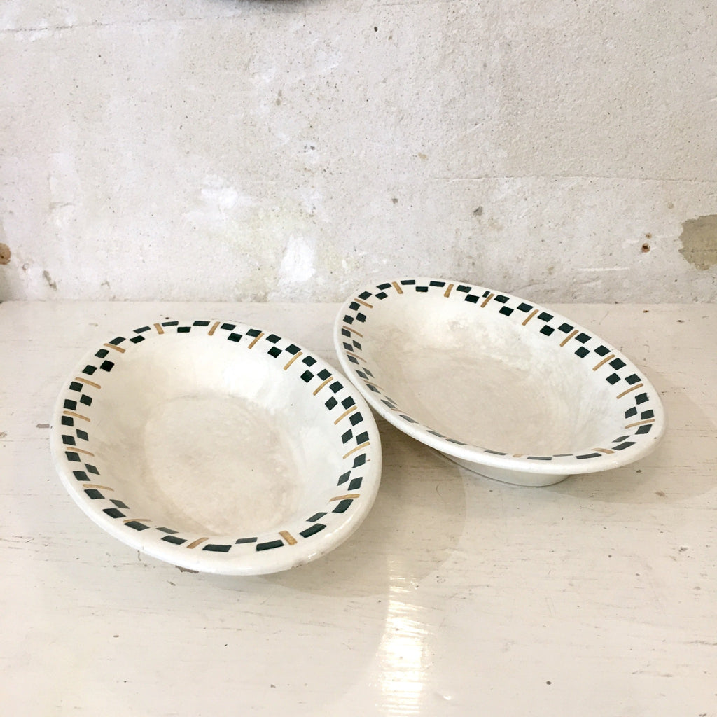 Ravier oval Chantilly Terre de Fer HBC en faïence