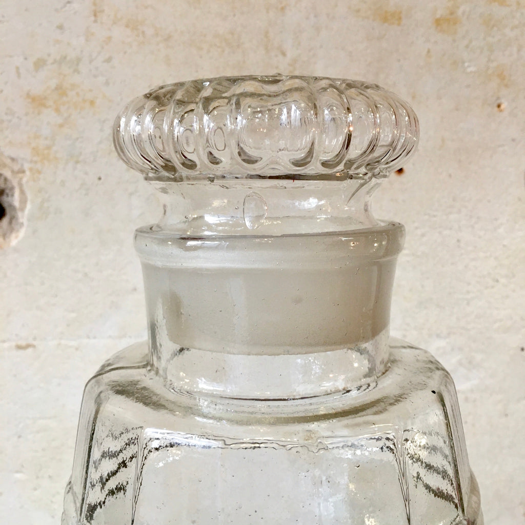 Grande bonbonnière en verre avec bouchon