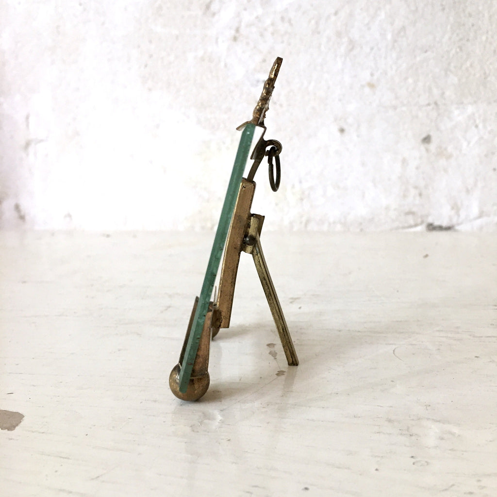 Petit cadre photo en laiton décor nœud style Louis XVI