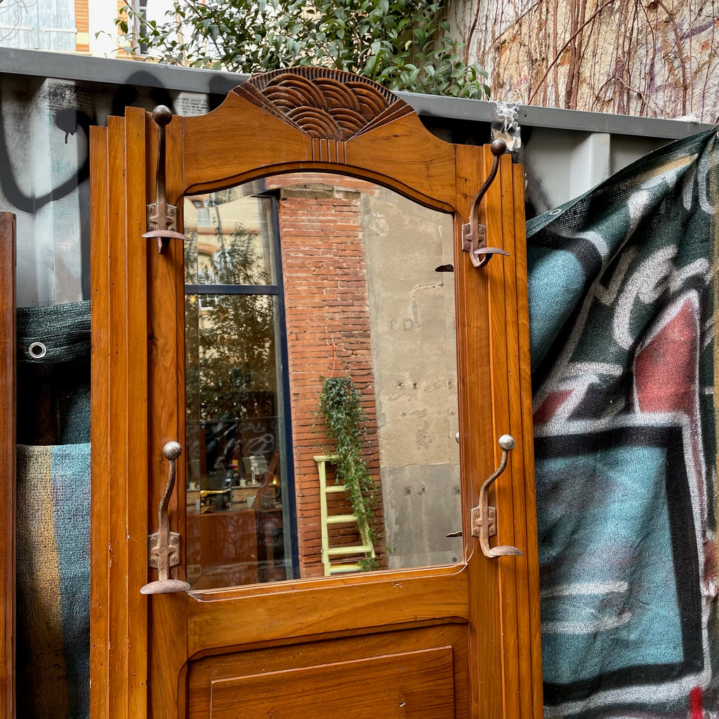 Porte-manteaux Art Déco avec miroir