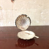 Beurrier métal argenté coquille Saint-Jacques