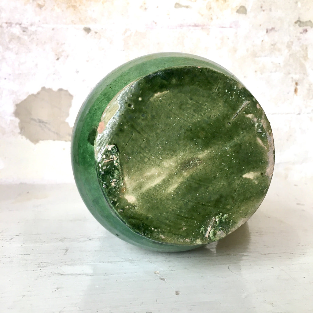 Pichet en grès émaillé vert