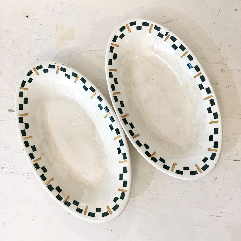 Ravier oval Chantilly Terre de Fer HBC en faïence