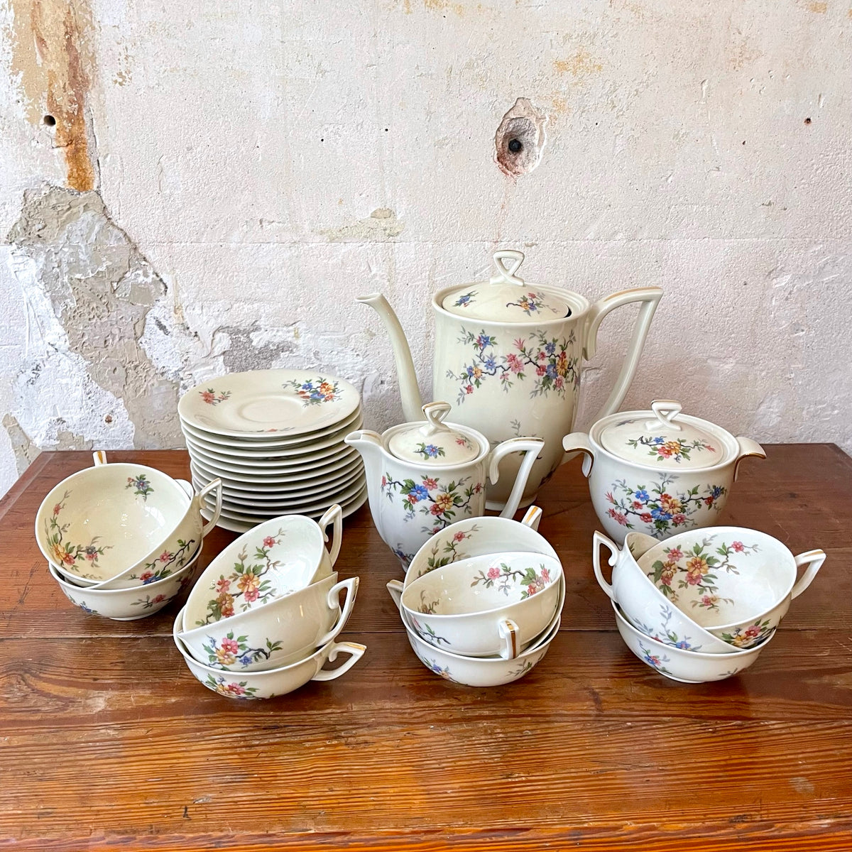 Service à thé en porcelaine de Limoges - L'atelier Belle Lurette