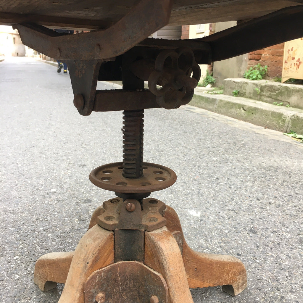 Fauteuil de bureau en bois pivotant