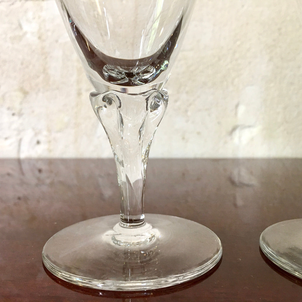 Lot de 4 verres à pied en cristal