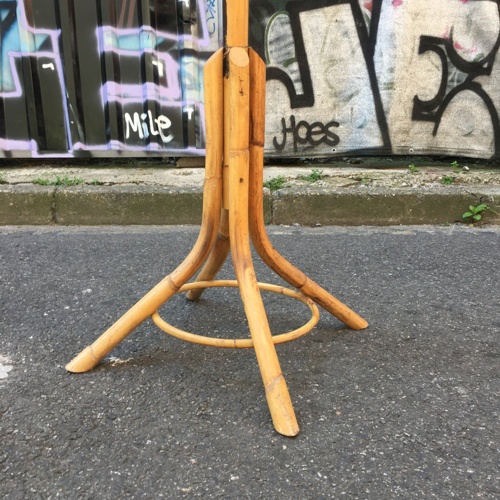Porte-manteaux vintage des années 60 rotin et bambou