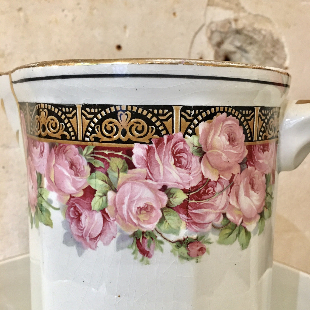 Ensemble de toilette décor roses St Amand