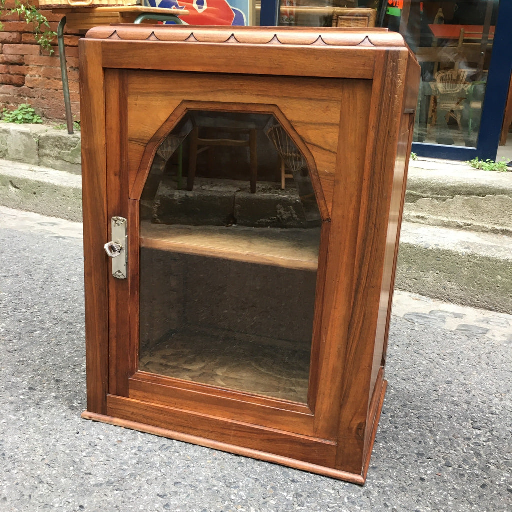 Petite vitrine Art Déco en bois