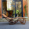 Chaise longue bois courbé 1900