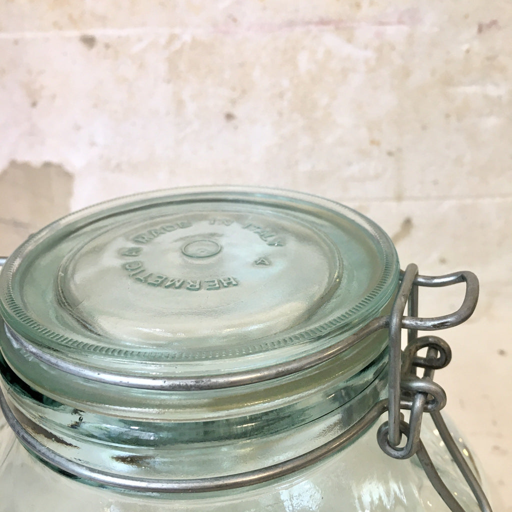 Très grand bocal Fido en verre moulé