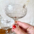 Coupe à champagne en cristal de Baccarat gravure 3458