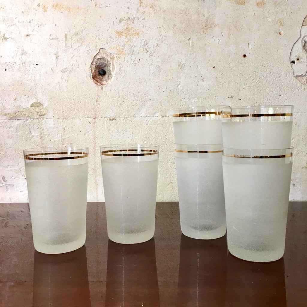 Lot de 6 verres à orangeade granité