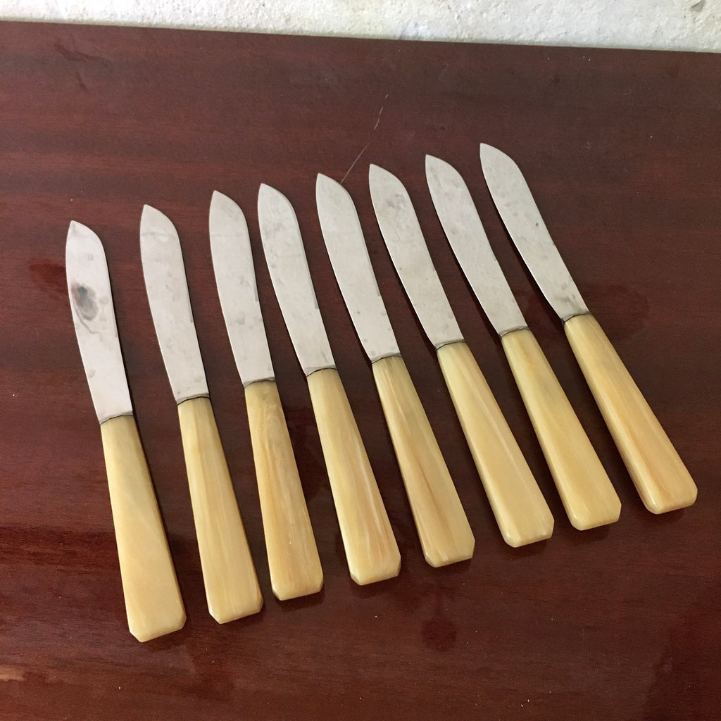 Couteaux vintage manche en résine