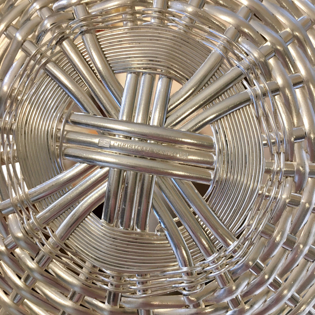 Corbeille à fruits en métal argenté tressé Christofle