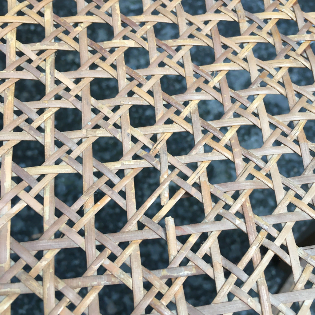 Chaise longue / transat de pont en bois et cannage années 1900