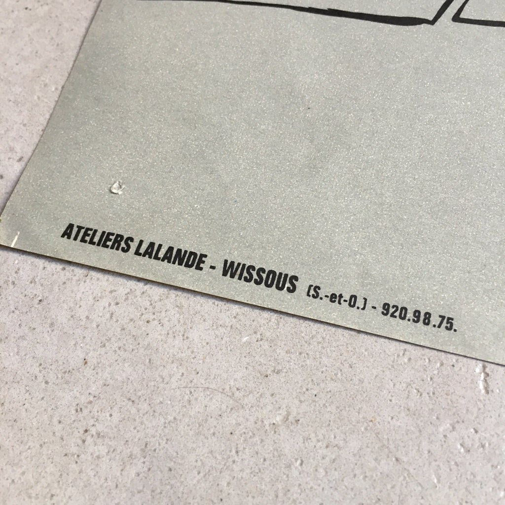 Affiche originale de Besserve Prévention Routière années 1950 - 1960