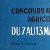 Affiche originale Semaine de l'Agriculture 1961 Robert Rodrigue