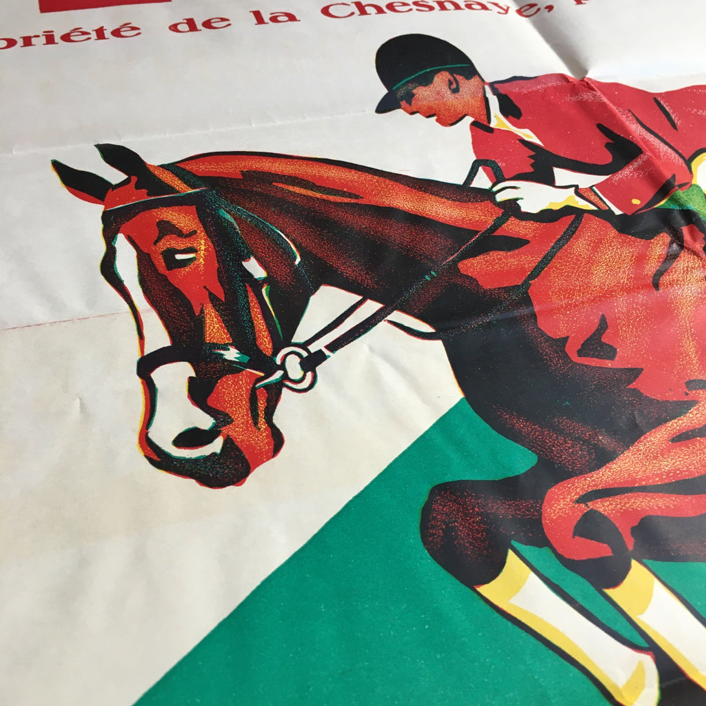 Affiche originale de Bossé 1961 Grand Cross Hippique Cérelles