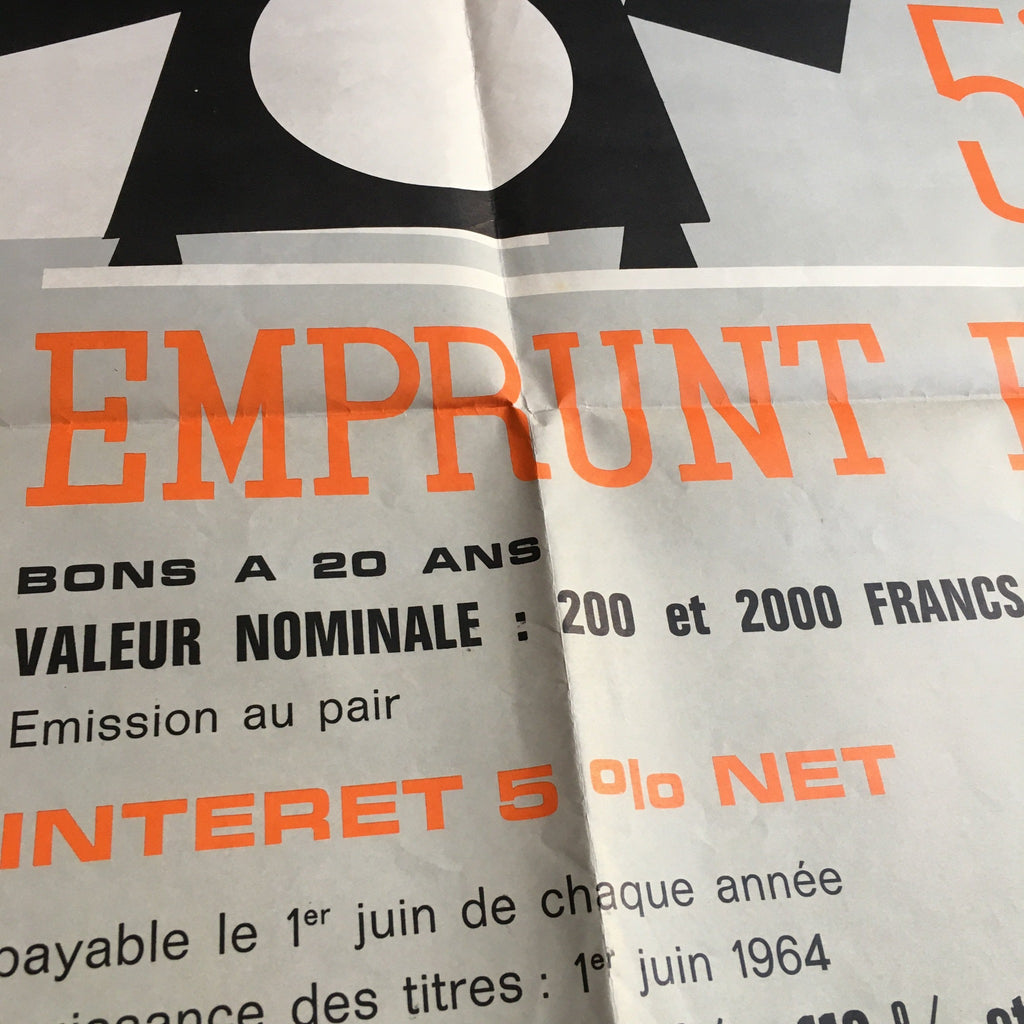 Affiche originale Emprunt PTT 5% Tuloup 1964