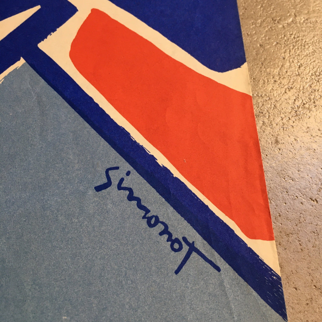 Affiche originale Parti Communiste Français 14 juillet 1961 Simonot