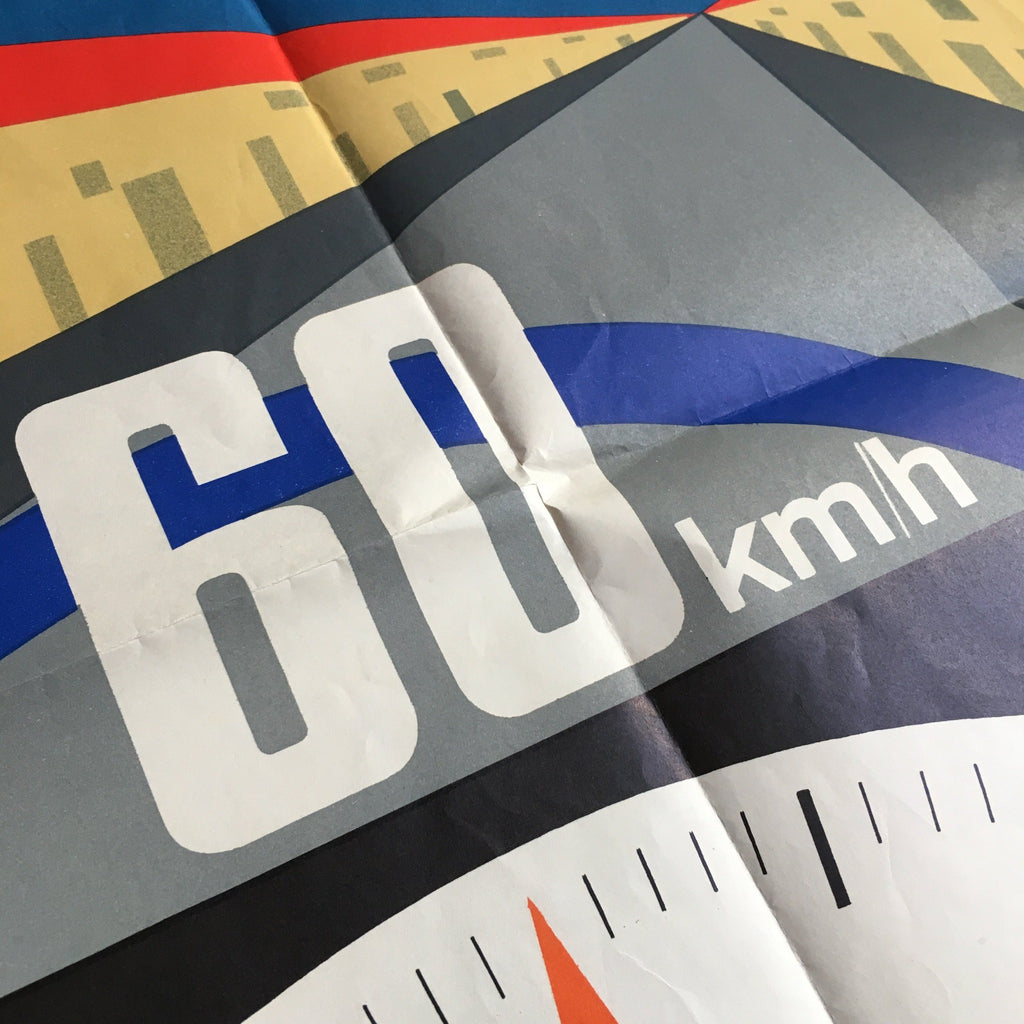 Affiche originale années 60 de Jean Colin Prévention Routière