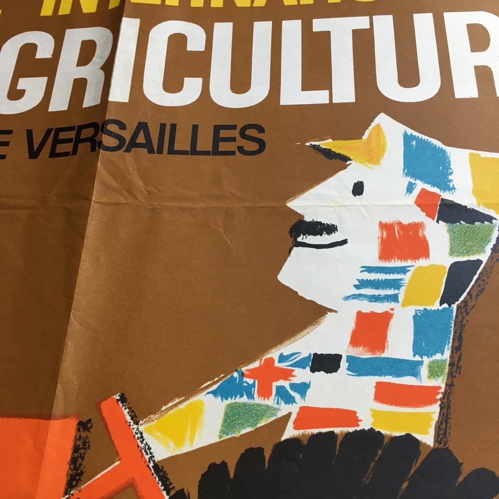 Affiche originale Semaine Internationale de l'Agriculture 1965 Daniel Bour