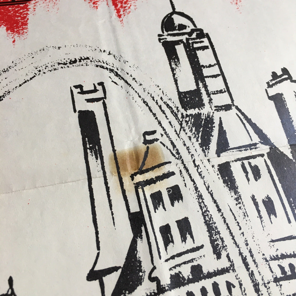 Affiche originale Eau feu Lumière 1964 Blois Chambord