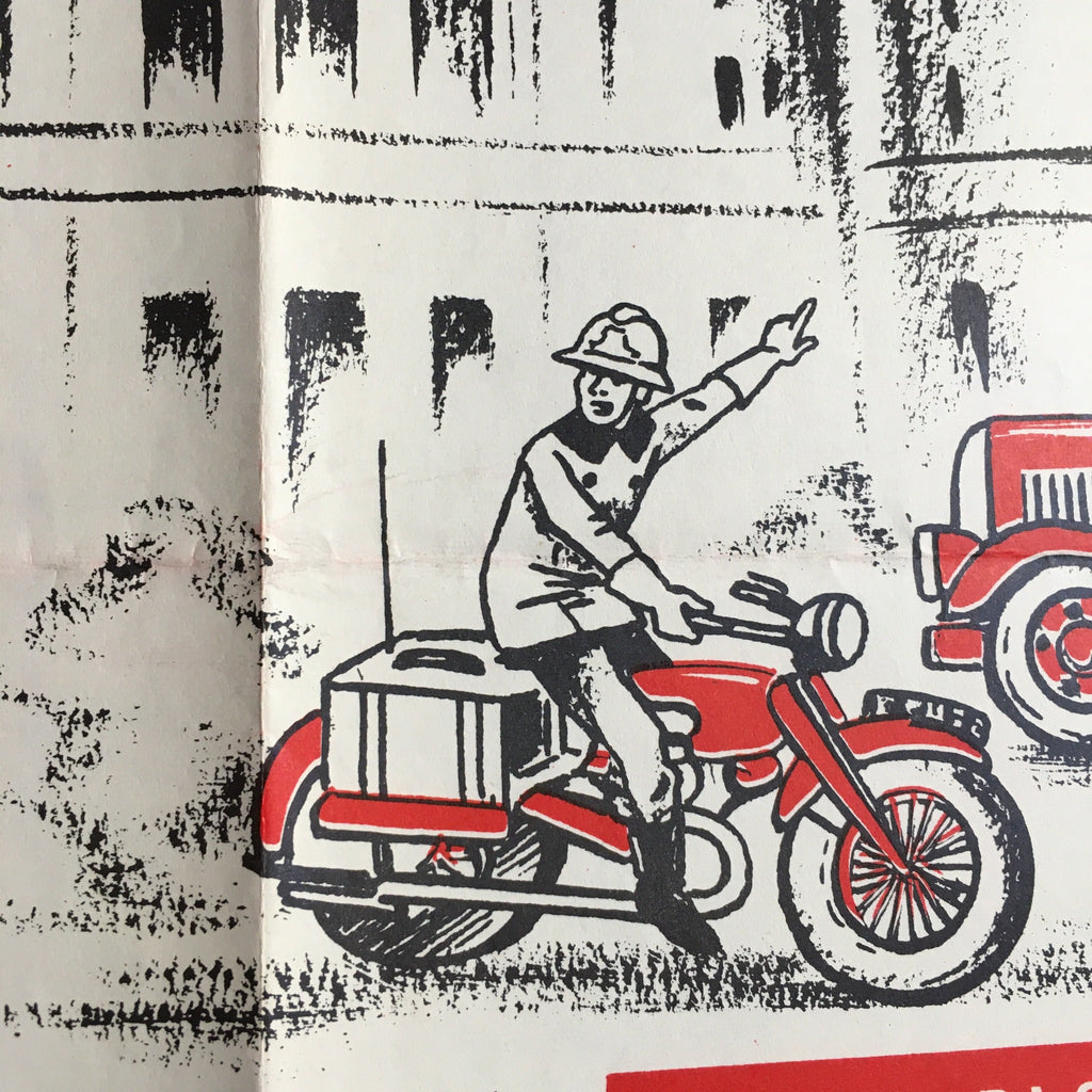 Affiche originale Eau feu Lumière 1964 Blois Chambord