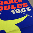 Sérigraphie originale Championnats de France de Boules 1963 Vichy signée F. V.