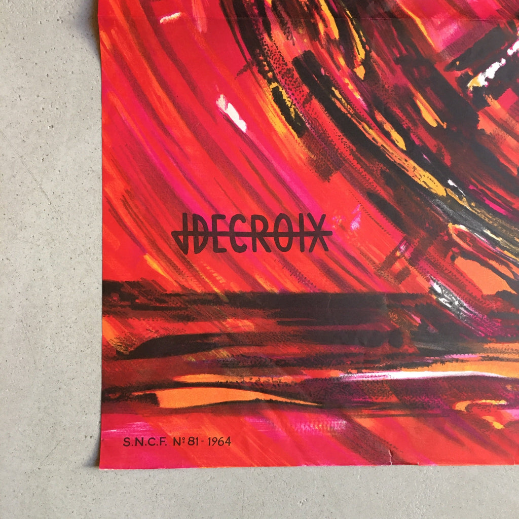 Affiche originale Emprunt SNCF signée J. Decroix 1964