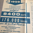Affiche originale de 1959 Prévention Routière