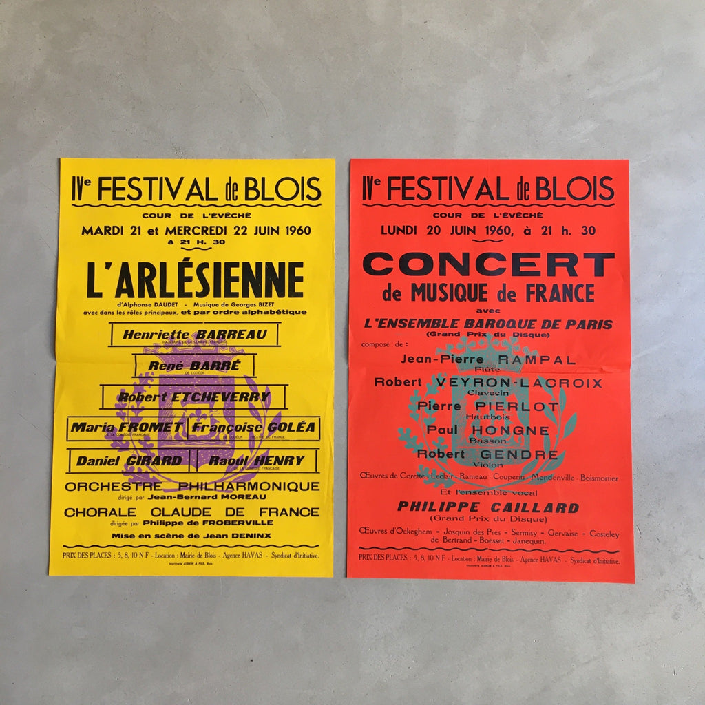 Affiches originales IVe Festival de Blois 1960