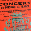 Affiche originale IVe Festival de Blois 1960 - Concert de musique de France avec l'ensemble baroque de Paris