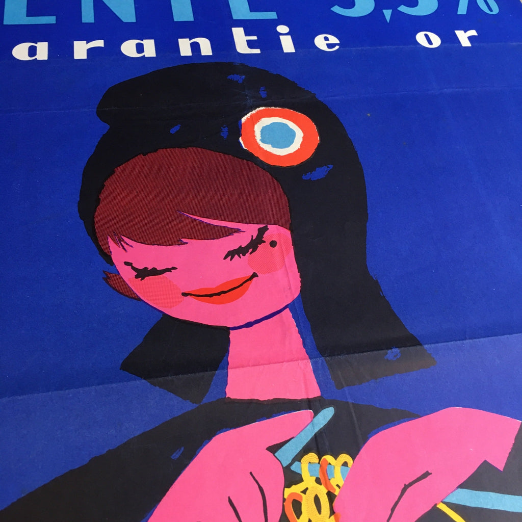 Affiche originale Rente 3,5% garantie or Lefor Openo