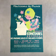 Affiche originale "Fleurissons le France" Concours National années 60 Lefor Openo 40 x 60 cm