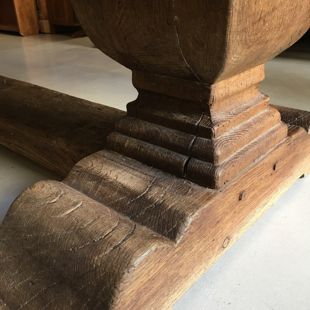 Table de ferme ou monastère chêne massif début XIXème siècle