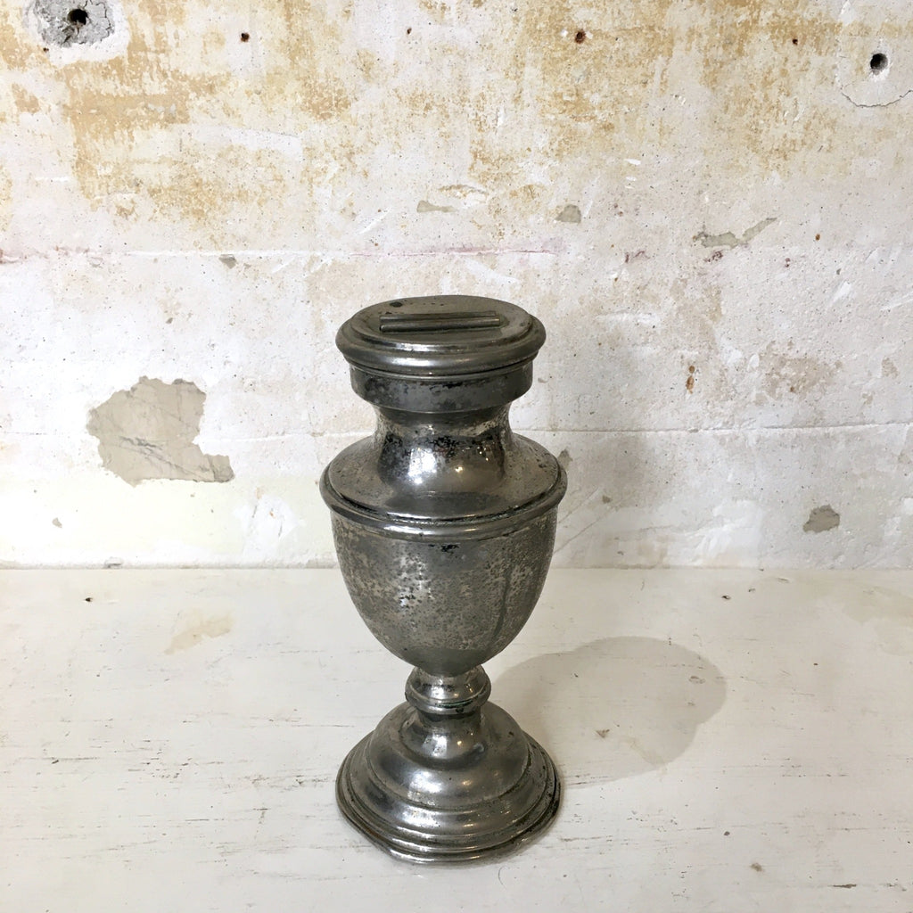Tirelire / pot à pourboire de bar en aluminium 1900