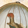 Décoration murale cage dorée oiseau Moucherolle Royal